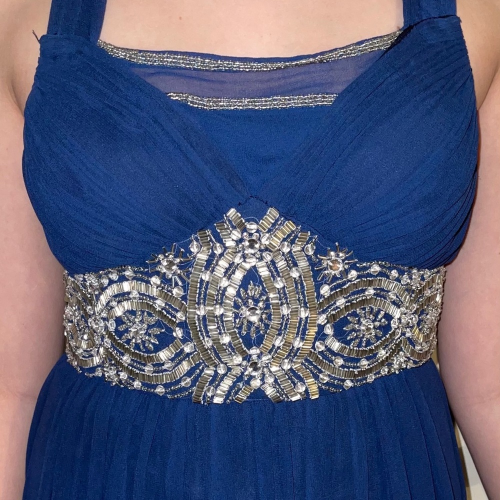 Navy blue evening gown